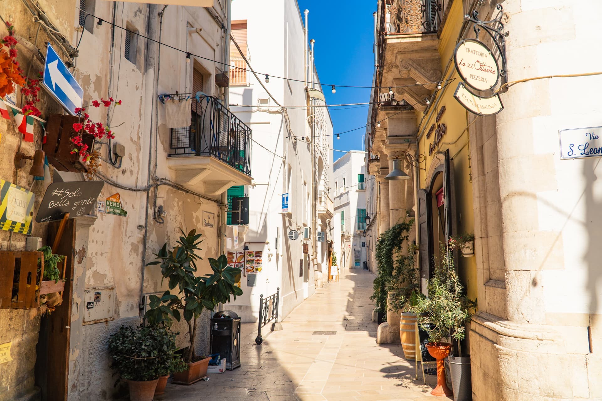 Street of the old town in Monopoli